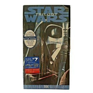 Vintage Star Wars Trilogy 3 VHS Tapes Jedi Empire New Hope w/ VTG Ephemera